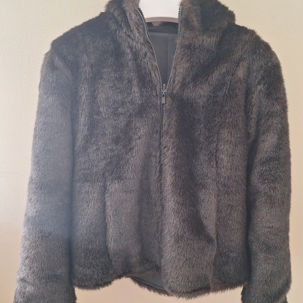 Braetan Women's Reversible Faux Fur Coat Size Large